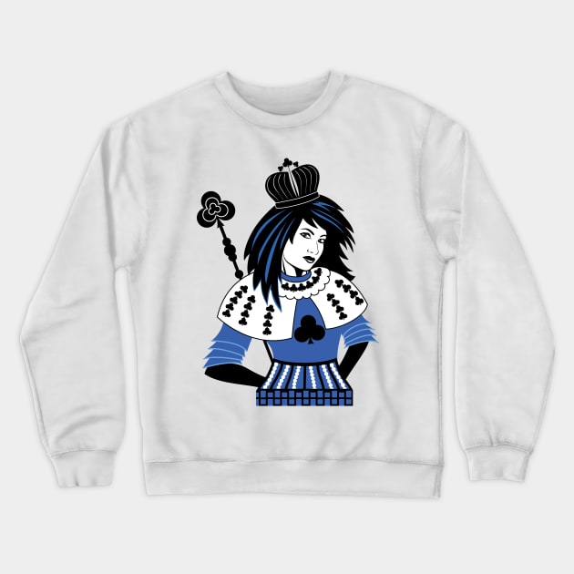 Queen of Clubs Crewneck Sweatshirt by SWON Design